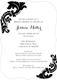 Black Damask Invitations Image 4 of 11
